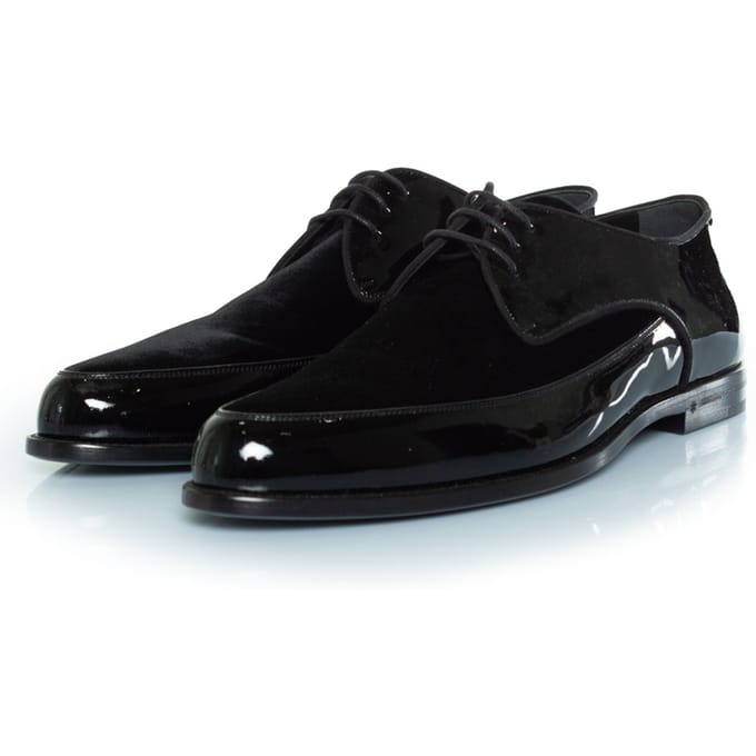 Saint Laurent Patent en suède veterschoen