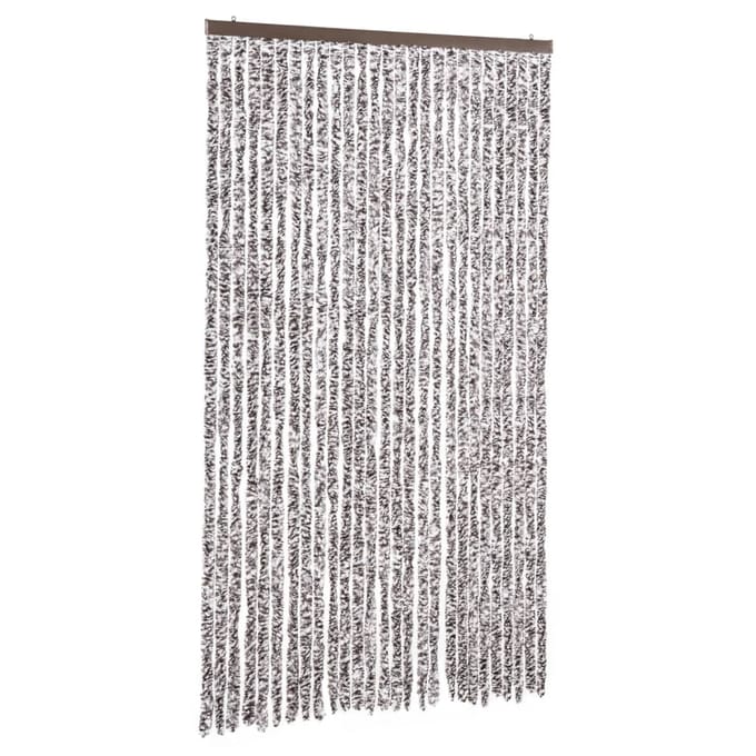 vidaXL - Vliegengordijn - 118x220 - cm - chenille - bruin - en - beige