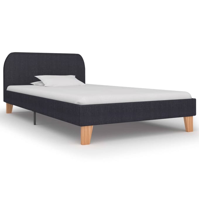 vidaXL - Bedframe - stof - donkergrijs - 90x200 - cm