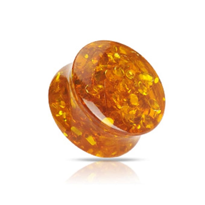 22 mm Double-flared plug Amber