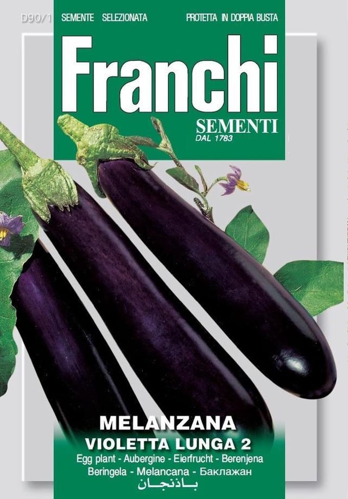 Franchi - Melanzana Violetta Lunga 2 - Aubergine Langwerpig