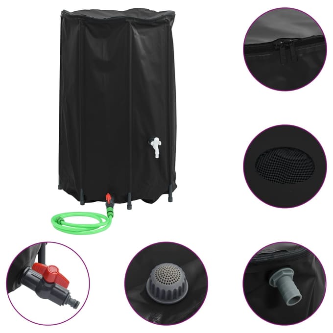 vidaXL Watertank met kraan opvouwbaar 500 L PVC