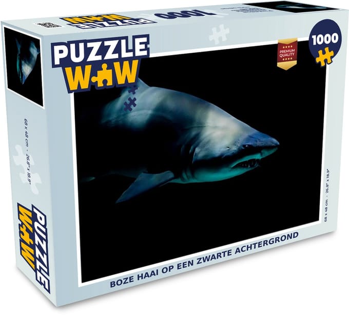 Puzzel Haai - Macro - Water - Legpuzzel - Puzzel 1000 stukjes volwassenen