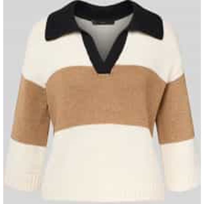 Gebreide pullover met V-hals