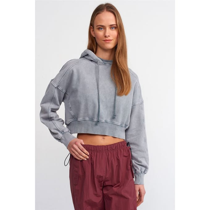 Dames Oversized Gemoffeld Hooded Sweatshirt