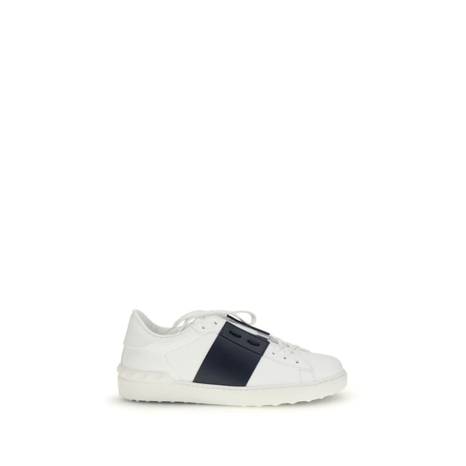 Valentino Garavani Zwarte Kalfsleren Bos Taurus Lage Sneakers