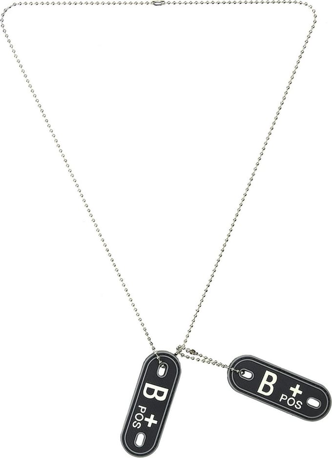 101inc Dog tag PVC Bloedgroep B+ positief