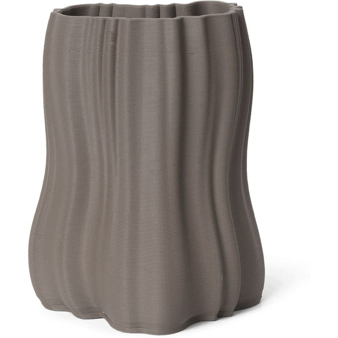 Ferm Living Moire vaas - anthrazit - Hoogte 20 cm