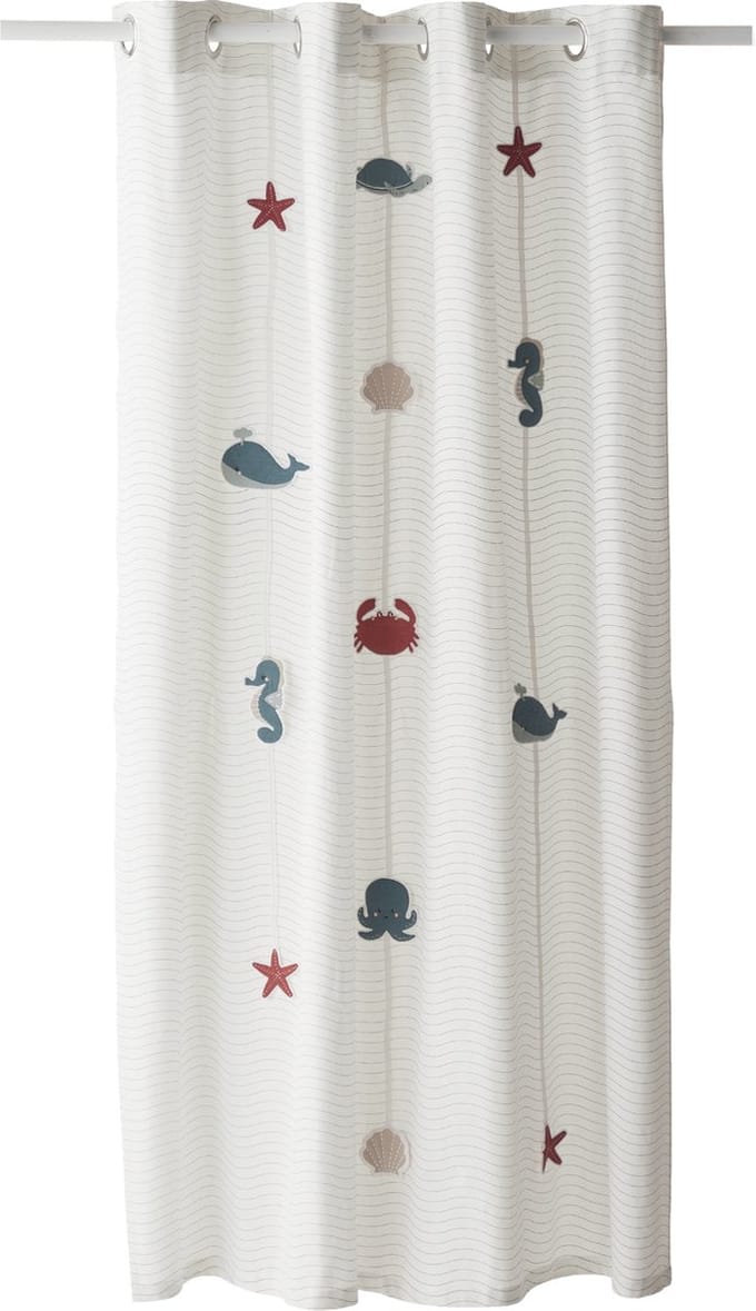 Vertbaudet Under the Ocean eyelet gordijnslinger met zeedieren
