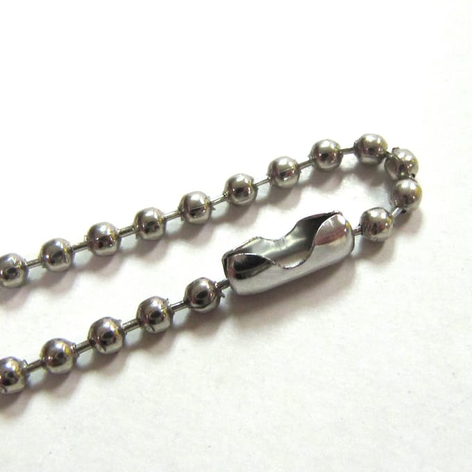 Kogelketting 40cm met klemsluiting, 100 stuks