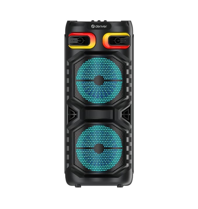 Denver Bluetooth Speaker Party Box - Discolichten - Partybox - Incl. Afstandsbediening - Microfoon Aansluiting - Micro SD / USB / AUX - BPS355