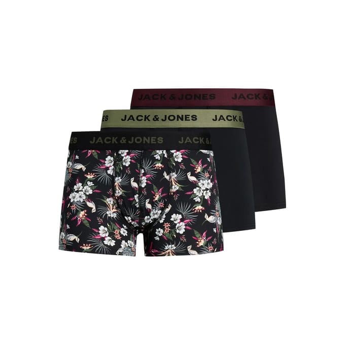 Boksers Jack & Jones Flower Microfiber (x3)