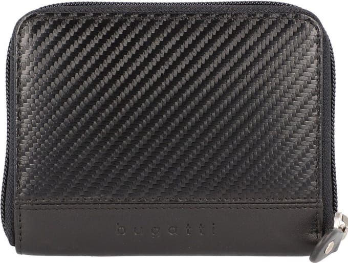 bugatti Portemonnee Comet Wallet With Zip Black Zwart