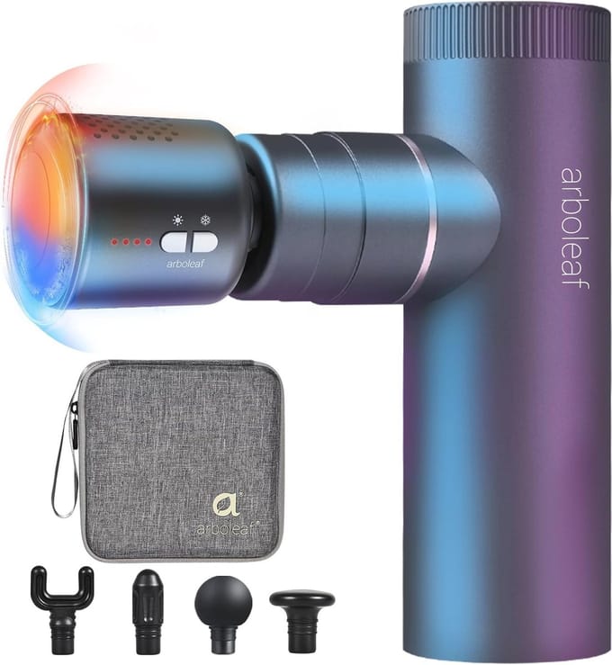 Mini Massagepistool met Warmte en Kou - Diepe Weefselmassage voor Spierpijnverlichting