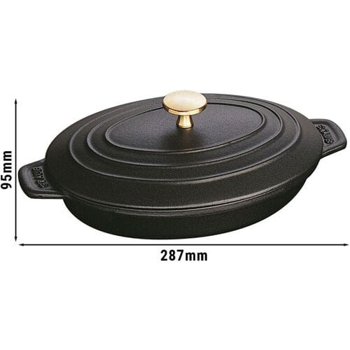 STAUB SPECIALITIES - Bakvorm met deksel - ovaal - 230mm - Gietijzer - Zwart