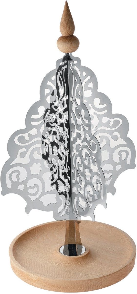 Alessi - Marcel Wanders - Dressed for X-Mas Kerstornament - 18/10 RVS - Beukenhout