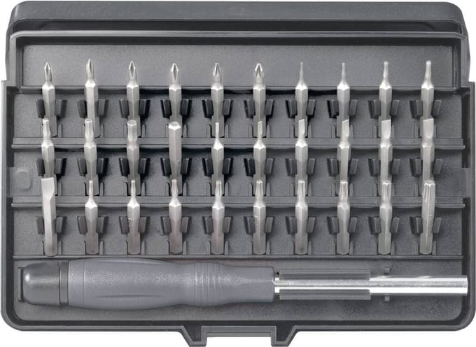 TOOLCRAFT 820935 Bitset 31-delig Plat, Kruiskop Phillips, Kruiskop Pozidriv, Inbus, T-profiel