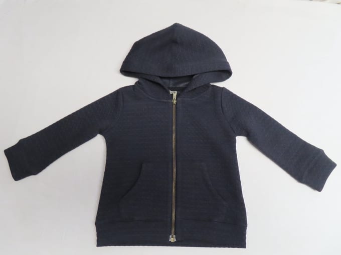 Gilet - Meisje - Marine - Met rits en kap - 2 jaar 92