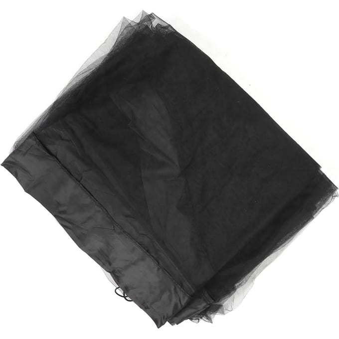 Housse de protection pour parasol de terrasse avec moustiquaire et ouverture à glissière black