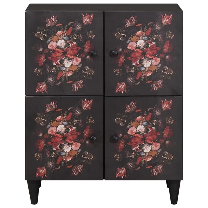 vidaXL - Opbergkasten - Multikleur - 60 - x - 33,5 - x - 75 - cm - Massief - Mango - Hout