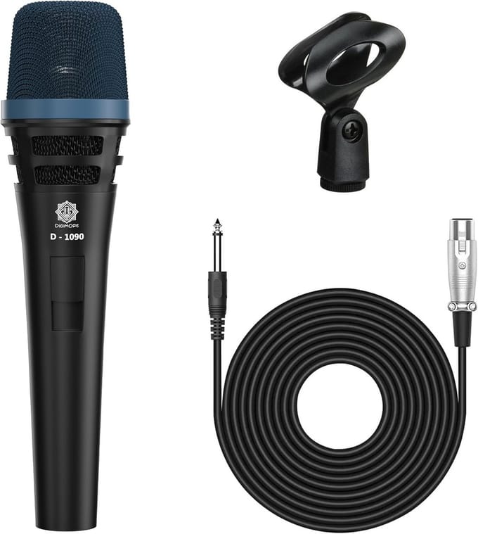 Bedrade Microfoon - Zang Microfoon - Karaoke Podium - Cardioïde Polair Patroon - 20 Voet Kabel
