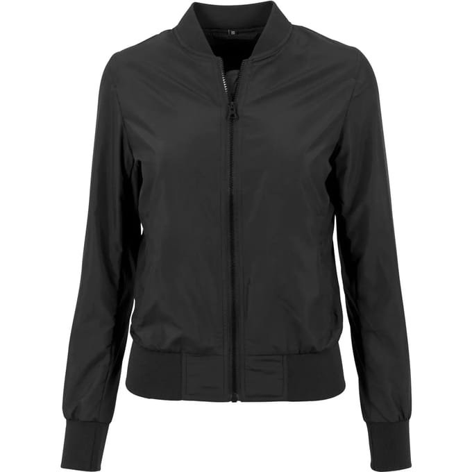 Build your Brand Ladies´ Nylon Bomber Jacket BY044 - Black - L