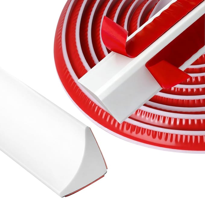 Keukenrand Afwerking - Muur Strip - Kieren Dichten - Waterdicht Flexibel - 3 Meter - Wit