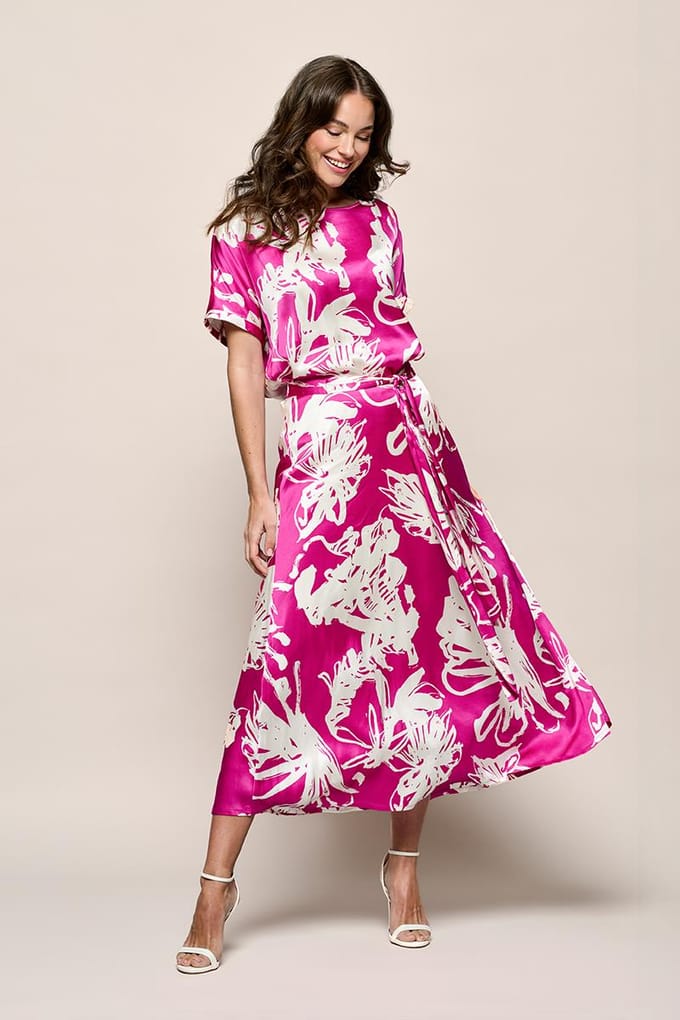 Hannah Print Rok Licht Berry / Offwhite
