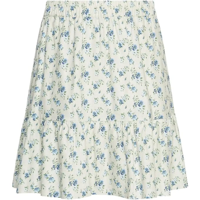 Knie-lange rok van linnenmix model 'Solfried'