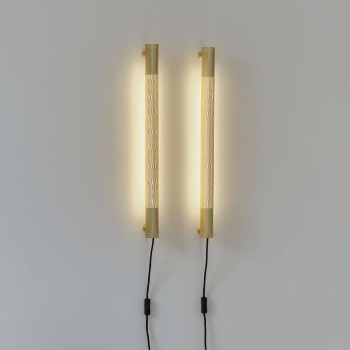 GEJST wandlamp Radent Stekker, messing, hoogte 70 cm, G13 LED