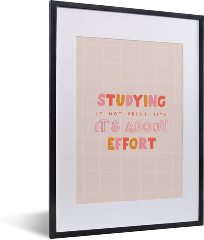 Fotolijst incl. Poster - Studeren - Tijd - Student - Studeren - Onderwijs - 30x40 cm - Posterlijst