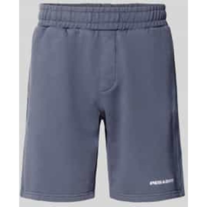 Sweatshorts met elastische band en gestikt logo