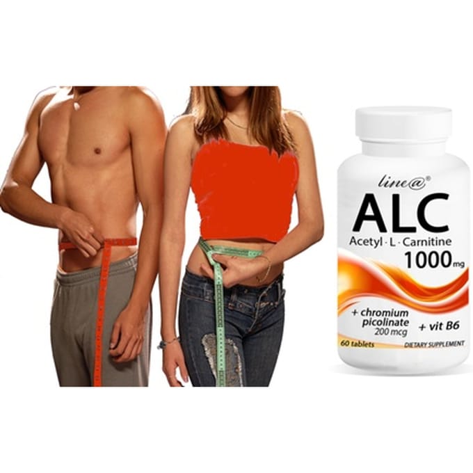 Line@Diet supplement ALC Acetyl L-Carnitine : 1 bus (60 tabletten)