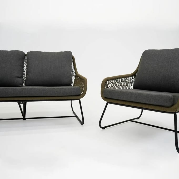 Loungeset Portofino 4dlg olijf groen