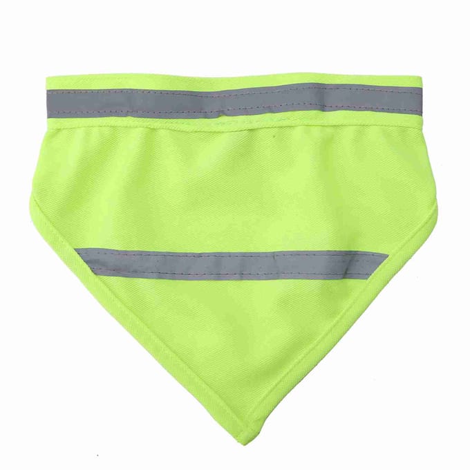 Écharpe Réfléchissante pour Chien de Compagnie Chiot Collier Bavoir Foulard (Jaune Fluorescent M) L gray