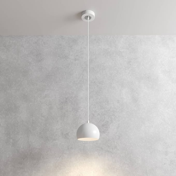 Luminex Hanglamp Sool, wit, Ø 15 cm, 1-lamp, metaal, E27