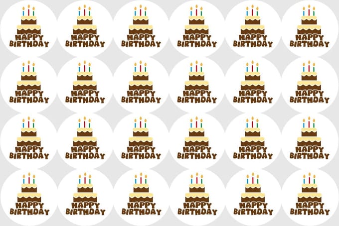 Sluitsticker happy birthday - Verjaardagsstickers