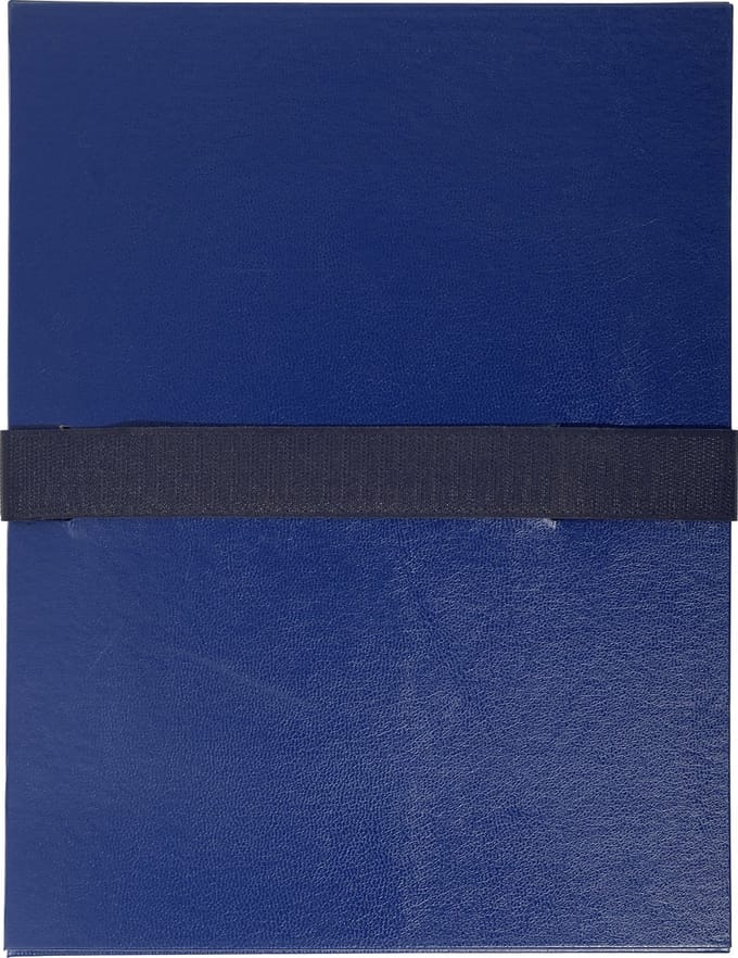 Exacompta 10x Map uitrekbare rug en klep in Balacron - 24x32 cm - Donkerblauw - 626E