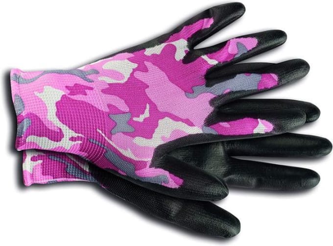 Tuinhandschoen / werkhandschoen camouflage maat 8