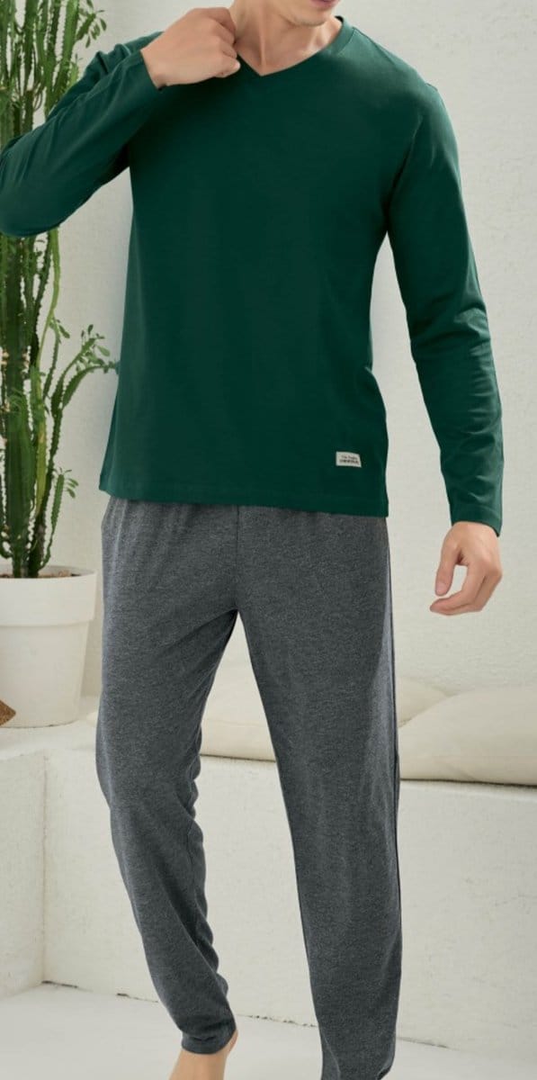 Heren Huispak / Pyjama Set / Groen /maat 5XL