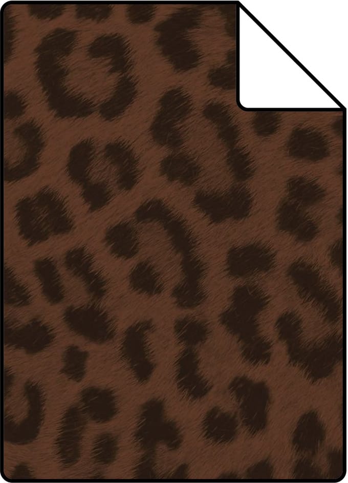 Proefstaal ESTAhome behang panterprint bruin - 26.5 x 21 cm - 131436-S