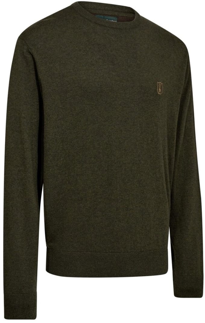 8117 Deerhunter Harrington O-neck Knit Forest Ember Melange maat M