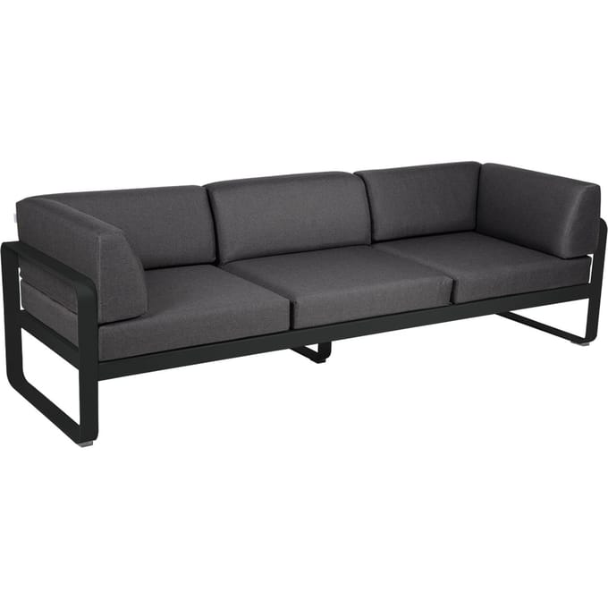 Fermob BELLEVIE club sofa 3 zits - 42 drop mat - A3 grafietgrijs