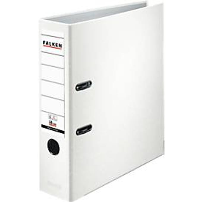Falken PP color ordner, A4, rugbreedte 80 mm, 20 stuks, wit
