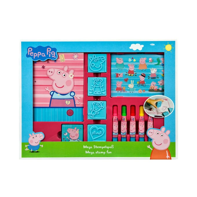 Undercover Peppa Pig Mega stempel- en kleurset knutselplezier.