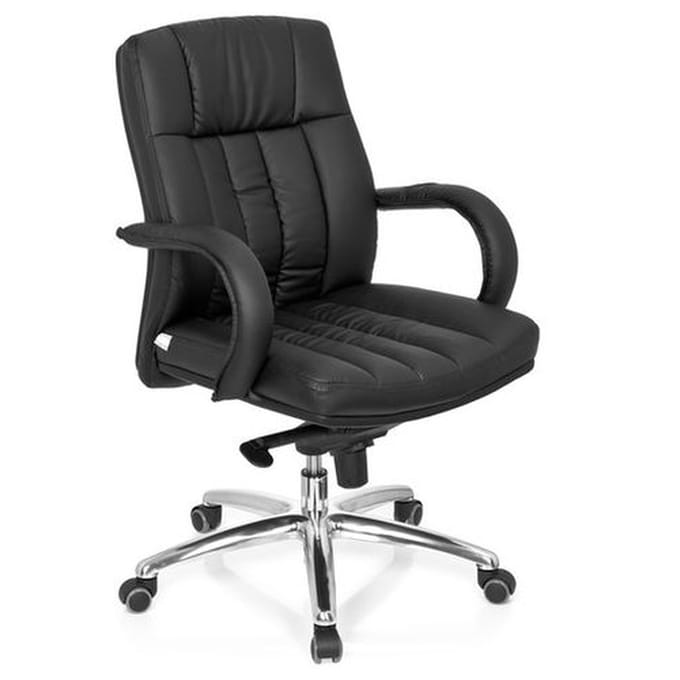 hjh office XXL FG 100 - Bureaustoel - Zware belasting -  Kunstleder - Zwart