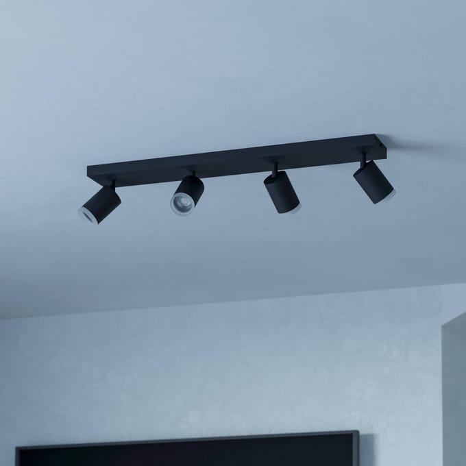 EGLO connect.z Melitello-Z Smart Spot - LED - 68 cm - Zwart - Instelbaar RGB & wit licht - Dimbaar - Zigbee