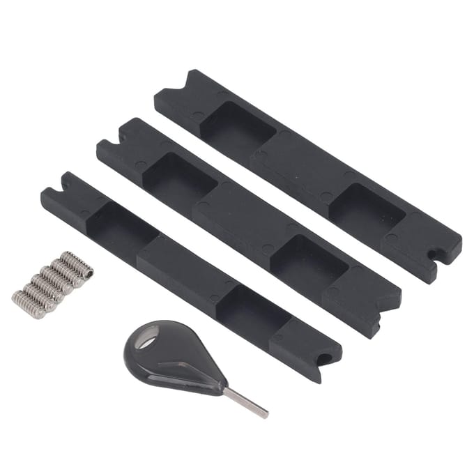 Fin Box Converter Professionele Plastic Surfboard Fin Plug Adapter met Fin Sleutel Schroeven voor FUTURE black