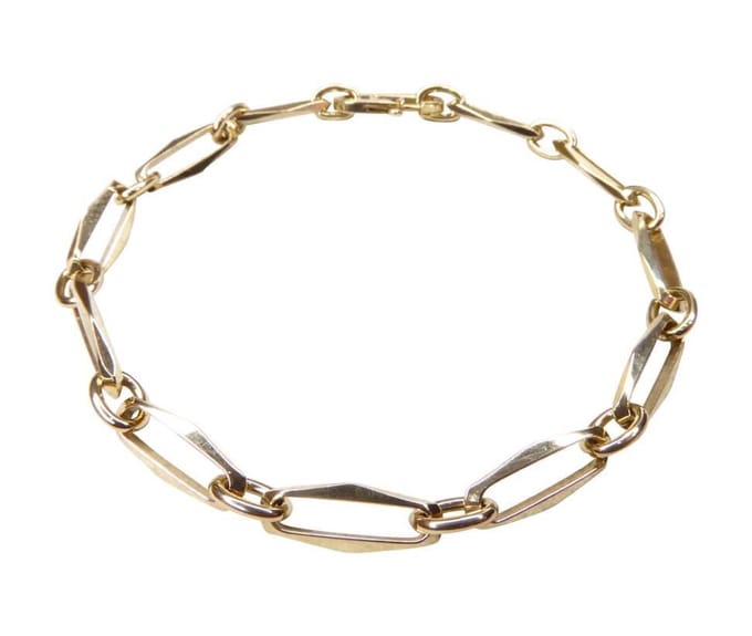 Gouden closed forever schakelarmband
