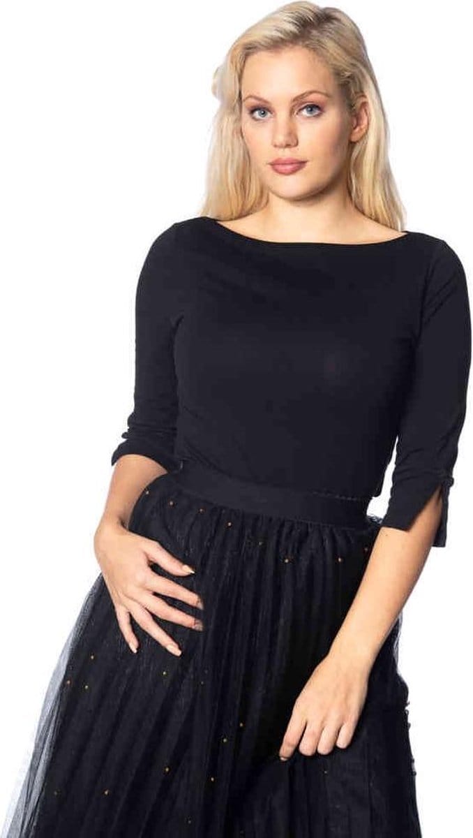Dancing Days - OONAGH BASIC Longsleeve top - L - Zwart